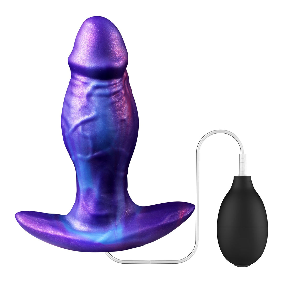 Purple Penis Silicone Squirting Large Butt Plug