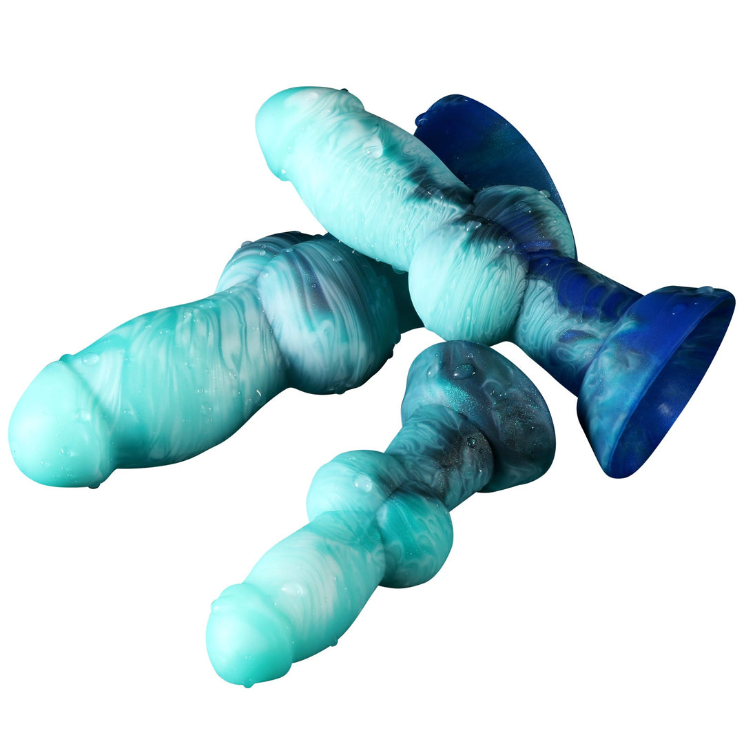 6 Inch Green Silicone Dog Knotted Large Butt Plug