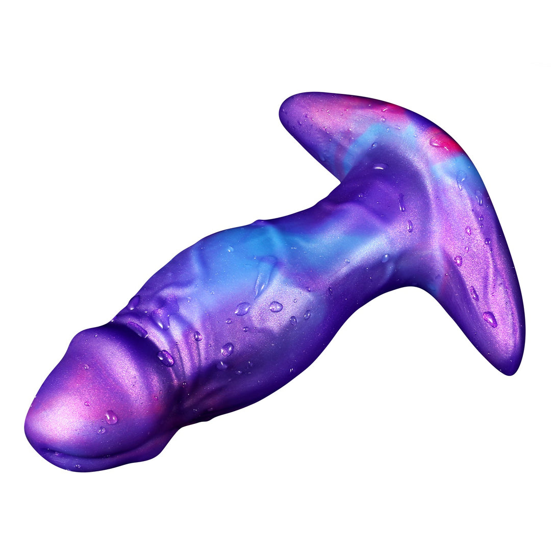 Purple Penis Silicone Squirting Large Butt Plug