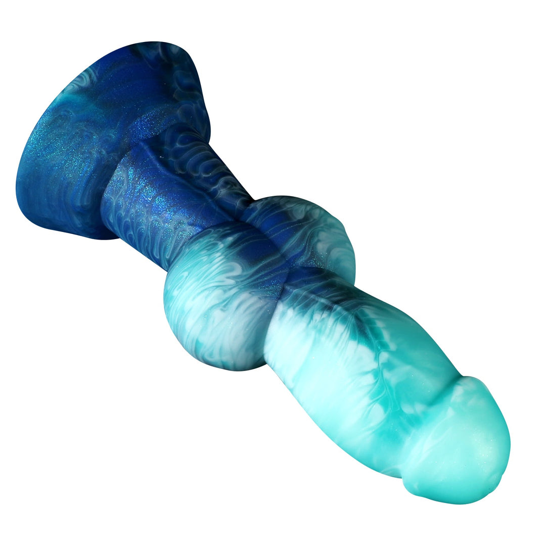 6 Inch Green Silicone Dog Knotted Large Butt Plug