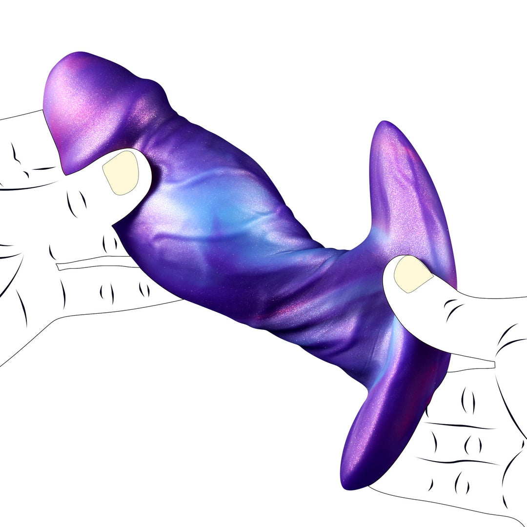 Purple Penis Silicone Squirting Large Butt Plug
