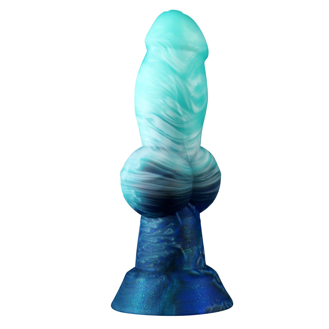 6 Inch Green Silicone Dog Knotted Large Butt Plug