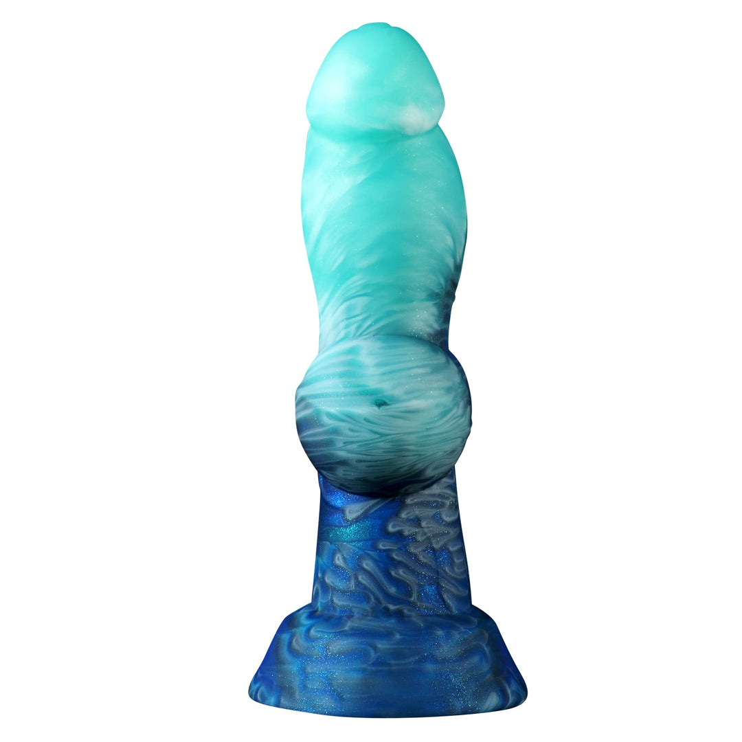 6 Inch Green Silicone Dog Knotted Large Butt Plug