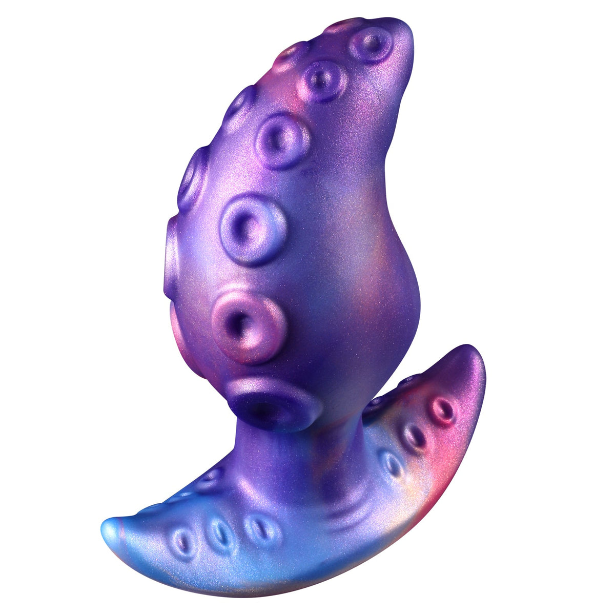 Purple alien tentacle silicone butt plug