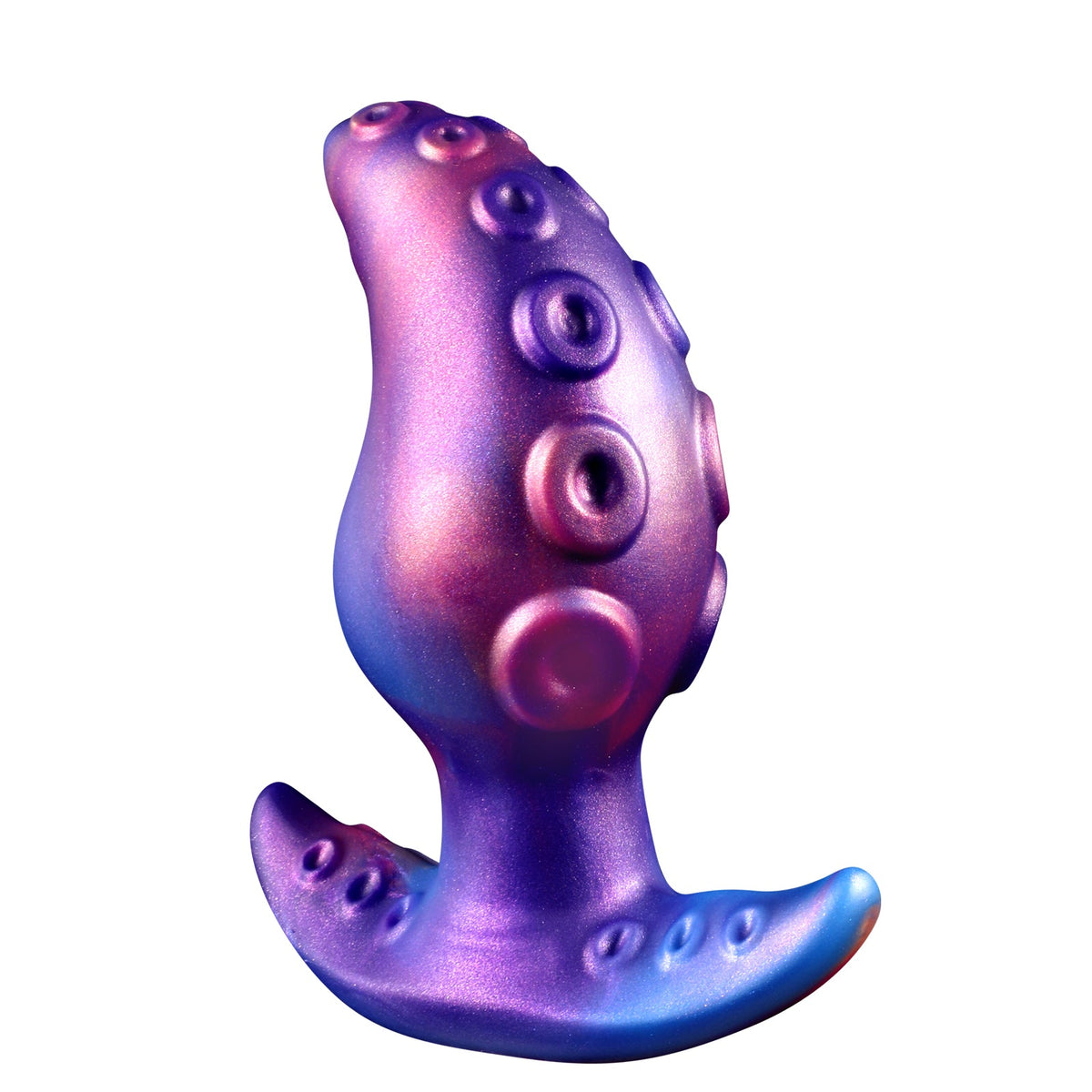 Purple alien tentacle silicone butt plug