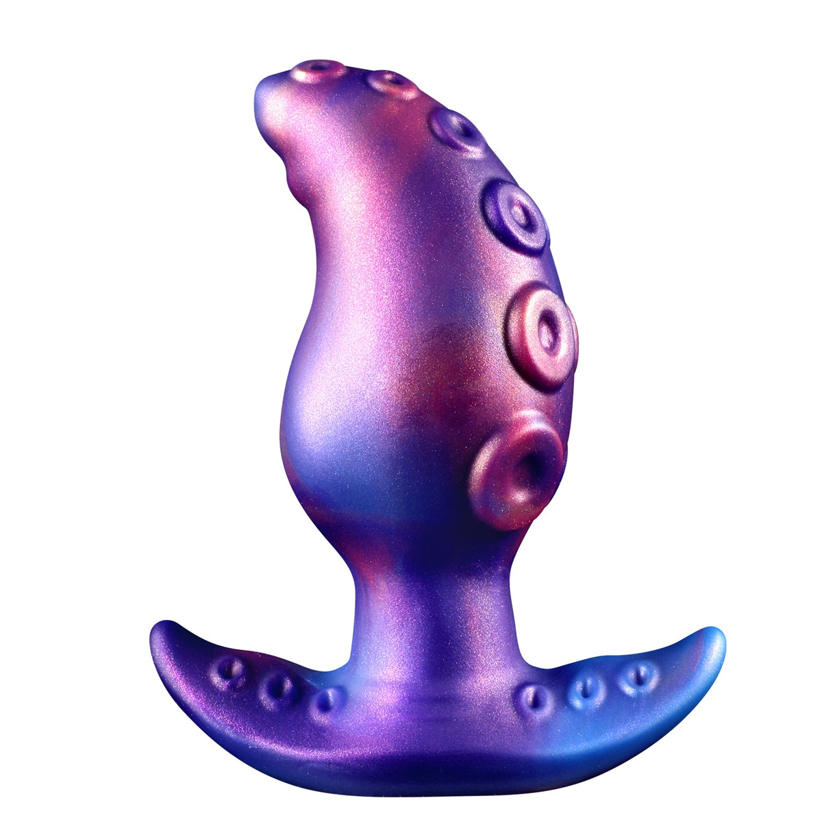 Purple alien tentacle silicone butt plug