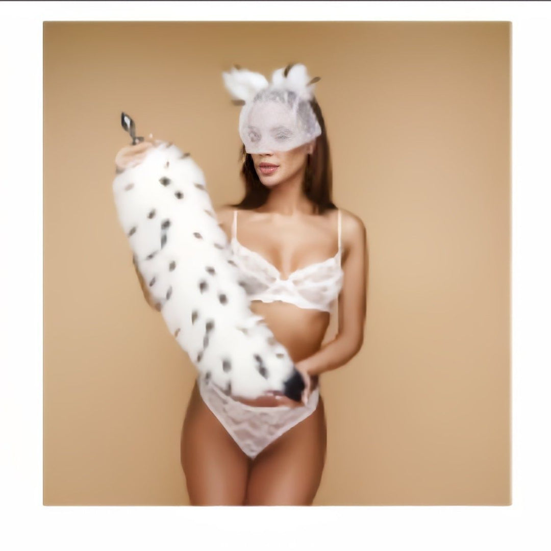 Snow Leopard Tail Butt Plug 27 Inch Long