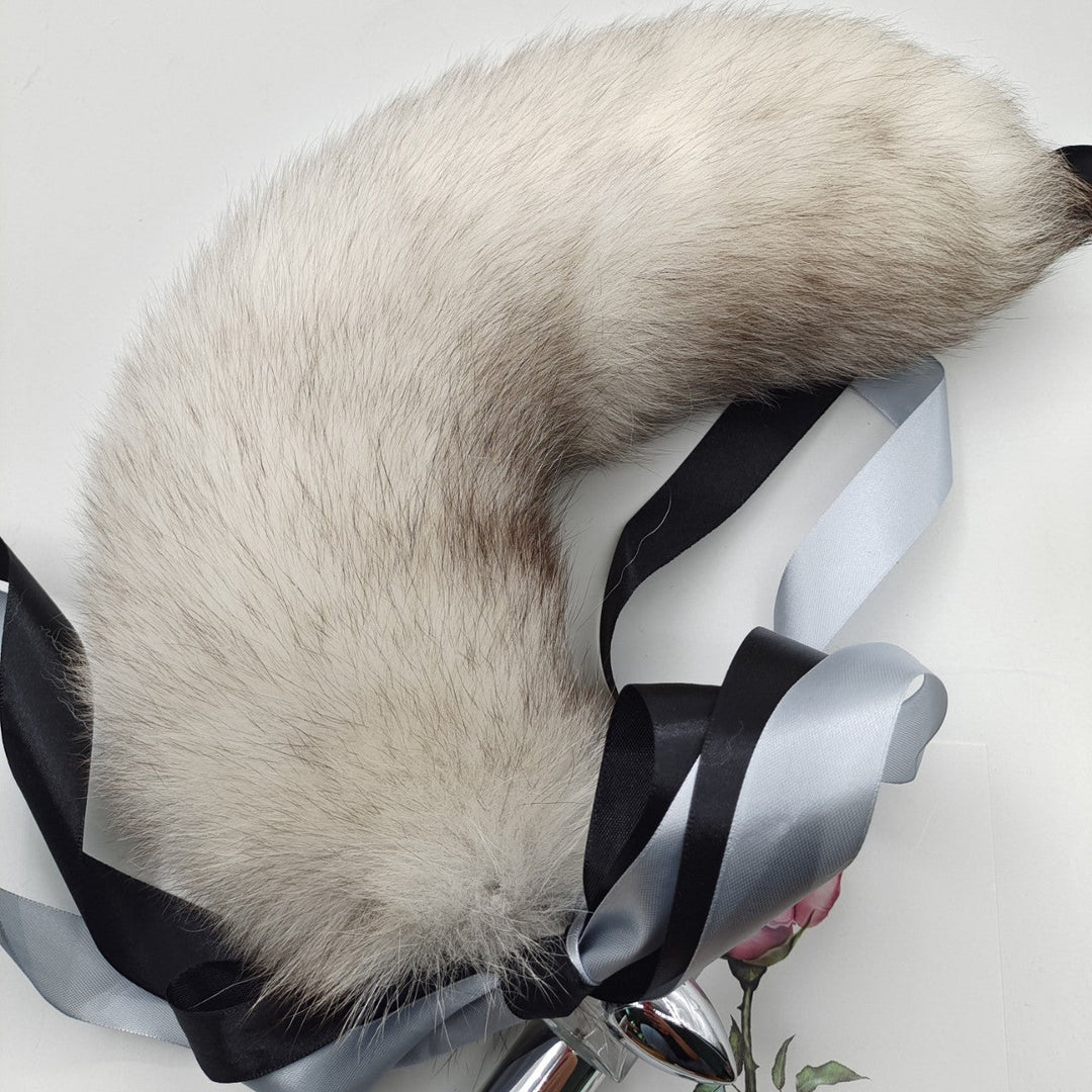 Realistic Furry Arctic Fox Tail Butt Plug