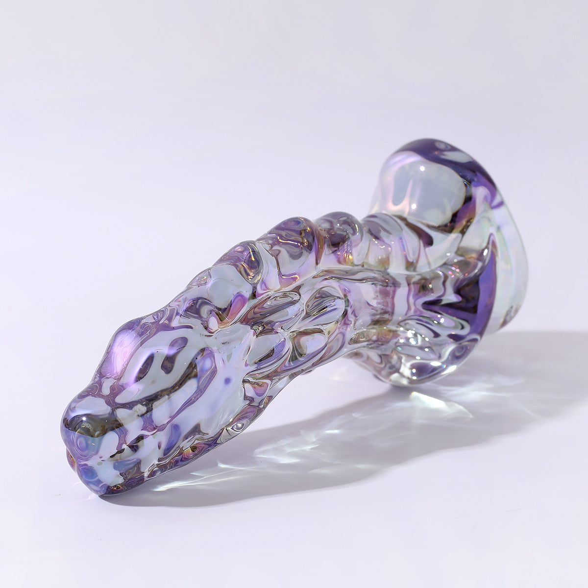 6 inch fantasy texture dragon glass butt plug