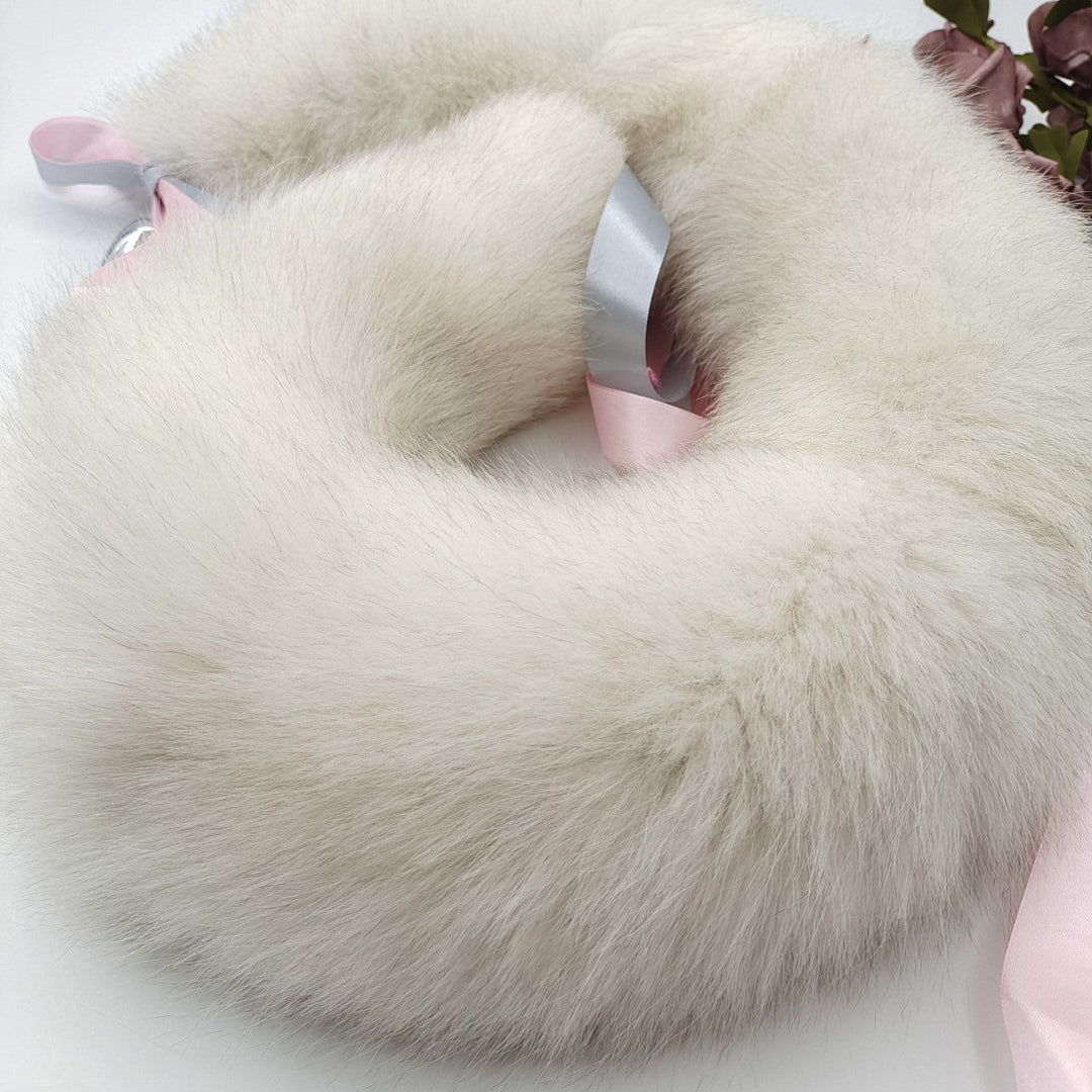 Realistic Furry Arctic Fox Tail Butt Plug