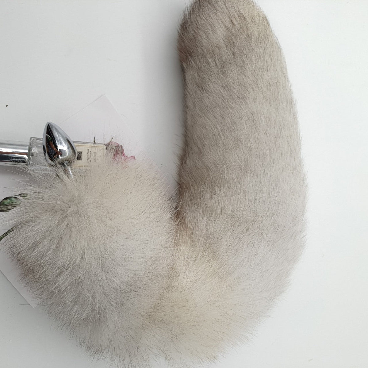 Realistic furry arctic fox tail butt plug
