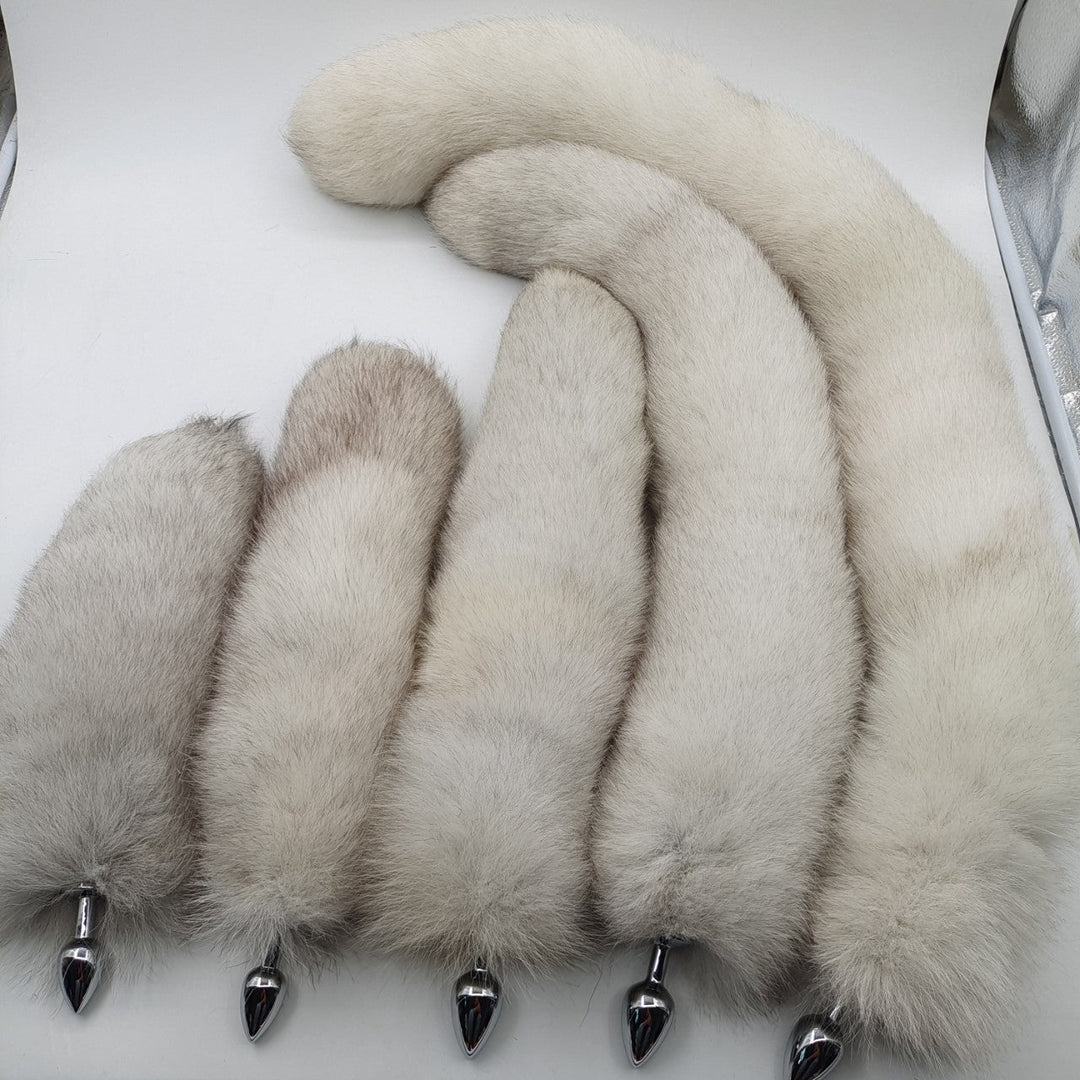 Realistic Furry Arctic Fox Tail Butt Plug