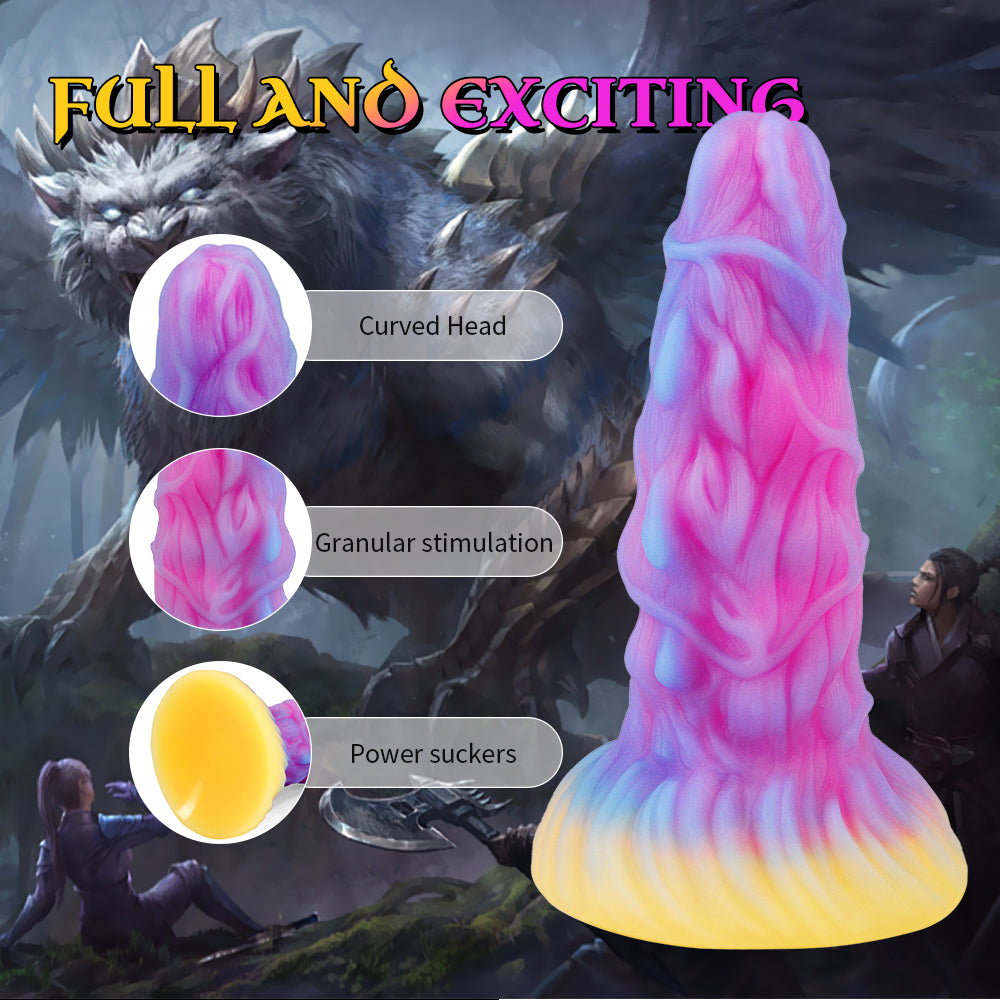 7 inch silicone fantasy lion monster butt plug