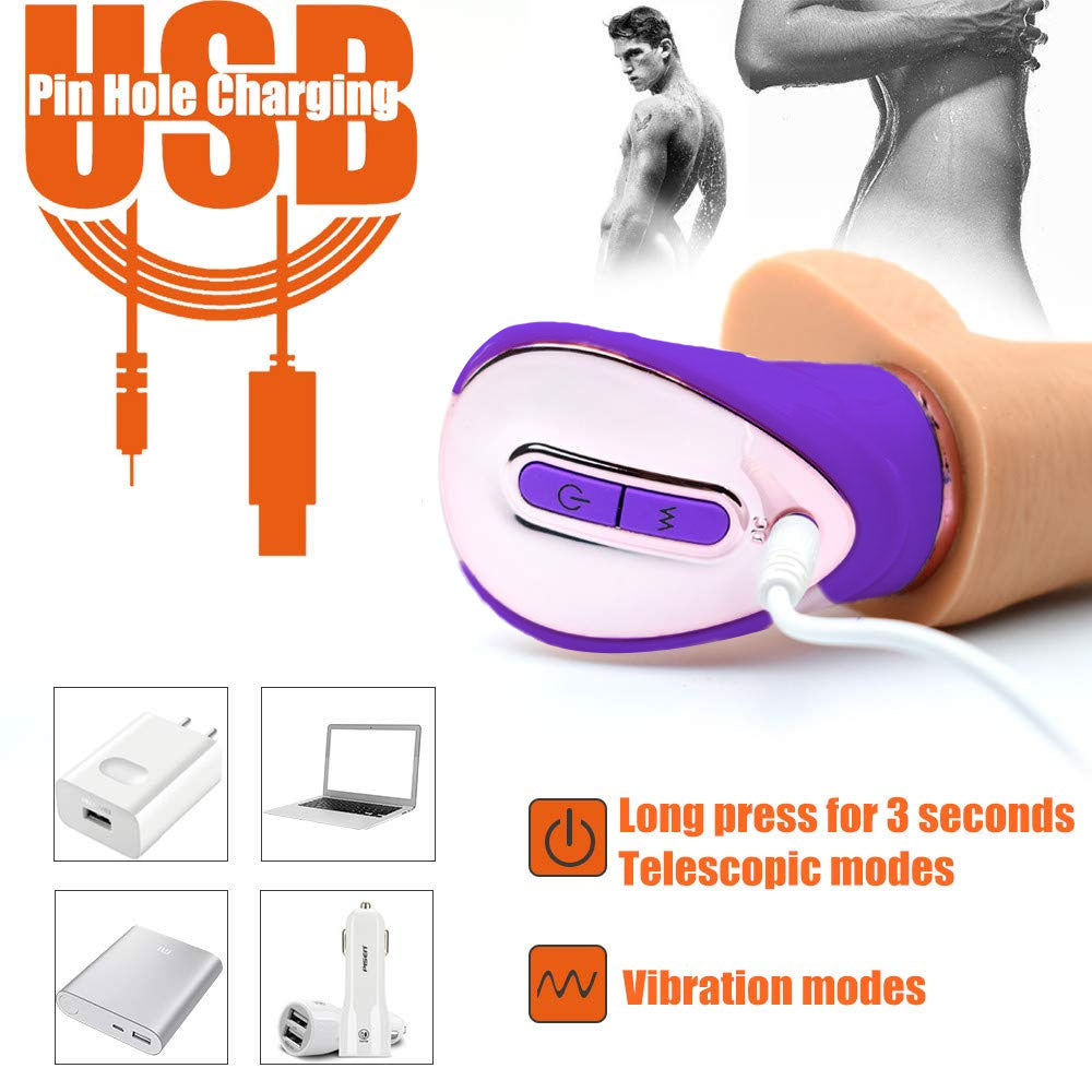 Heated vibrating with handle thrusting dildo