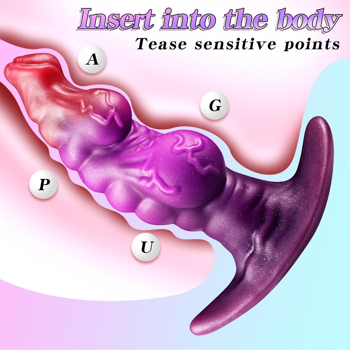 Monster dog knot silicone butt plug sets