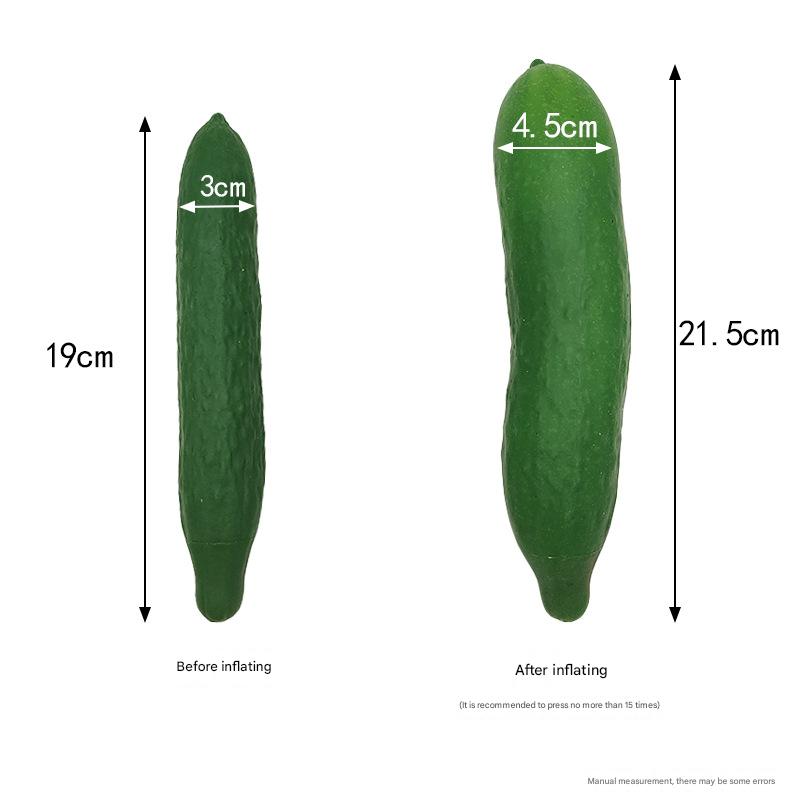 Cucumber silicone inflatable butt plug