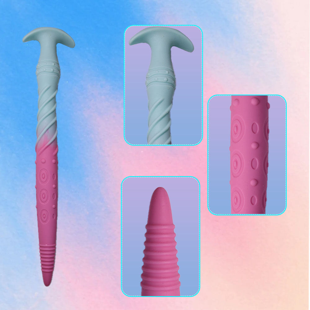 Threaded silicone 18 inch large butt plug