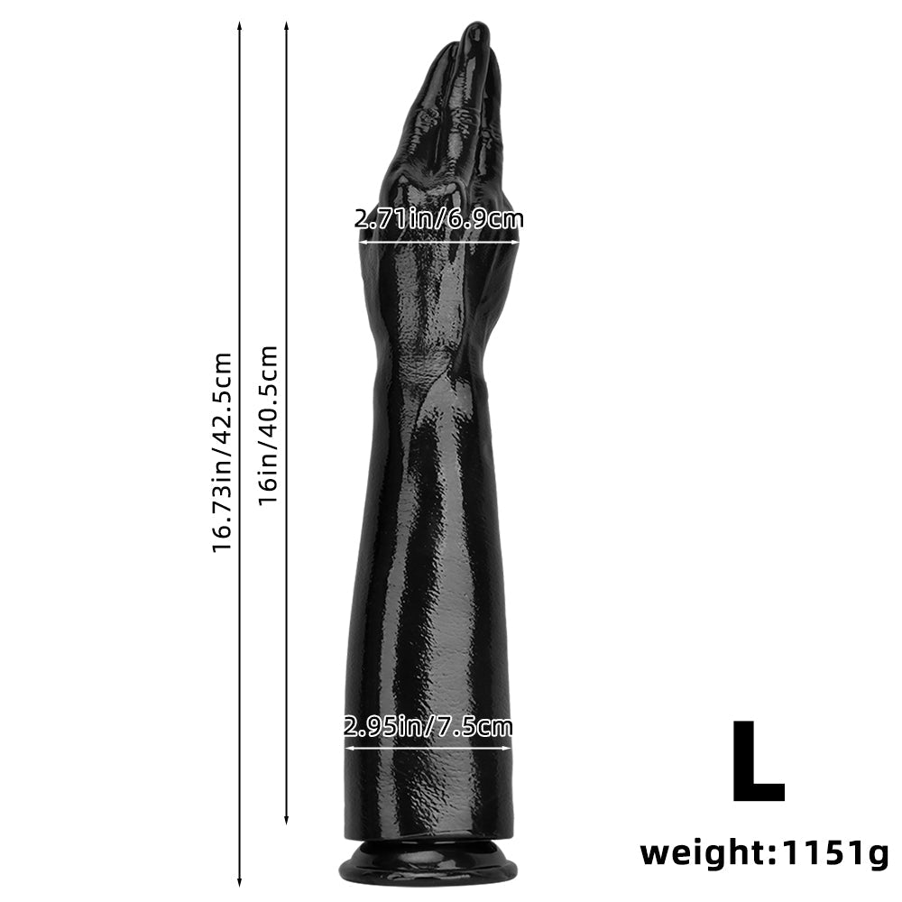 Extra Long Black Hand Fist Butt Plug