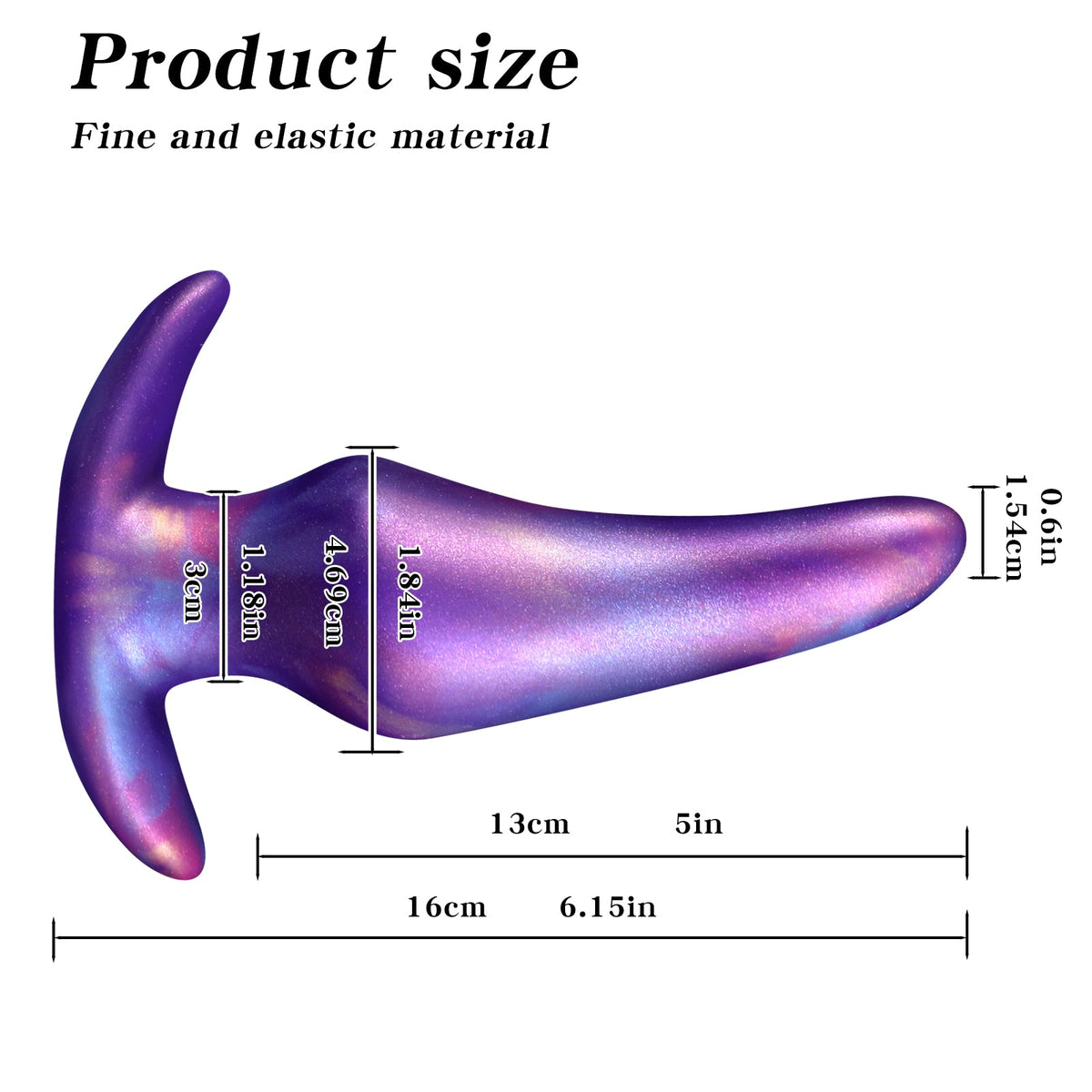Gradient color wearable silicone butt plug