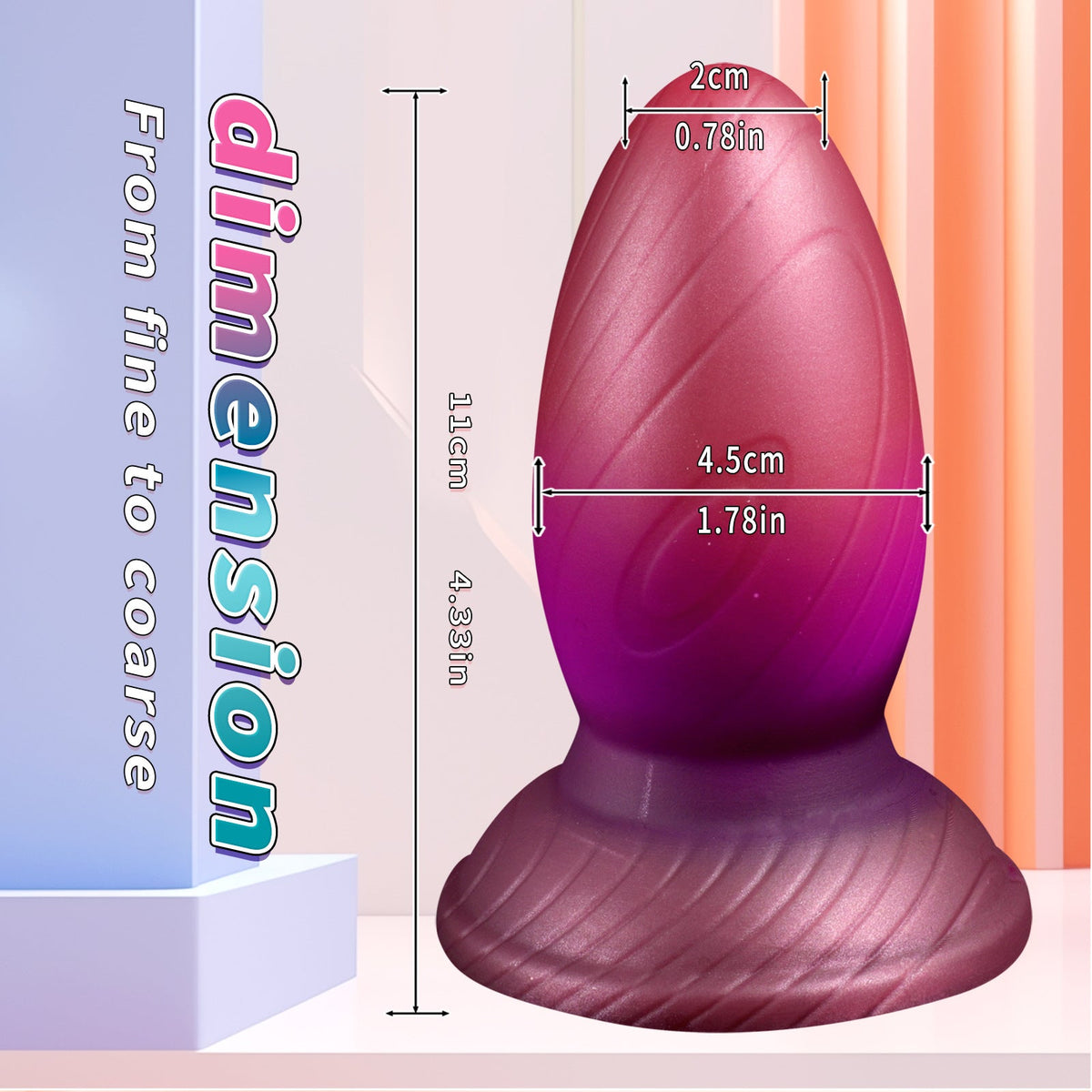 Egg plug three size silicone anal toy butt plug set