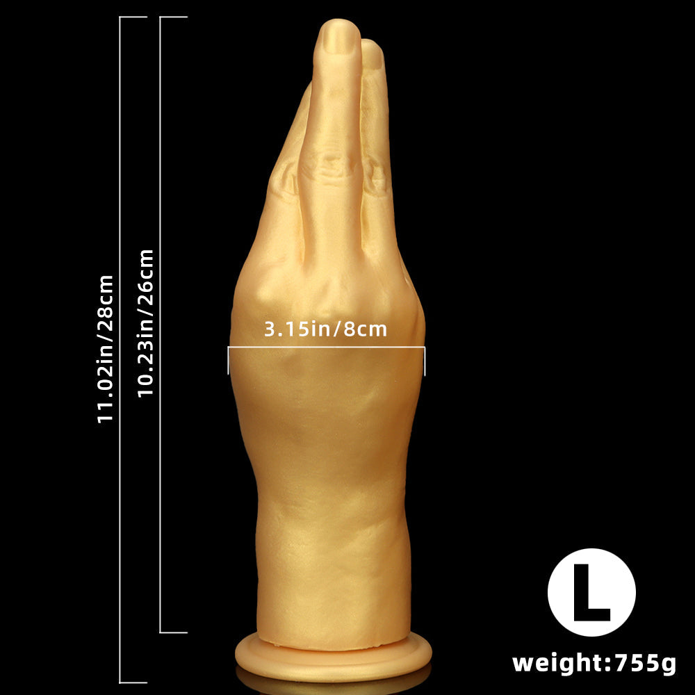 Gold silicone simulation hand fisting butt plug