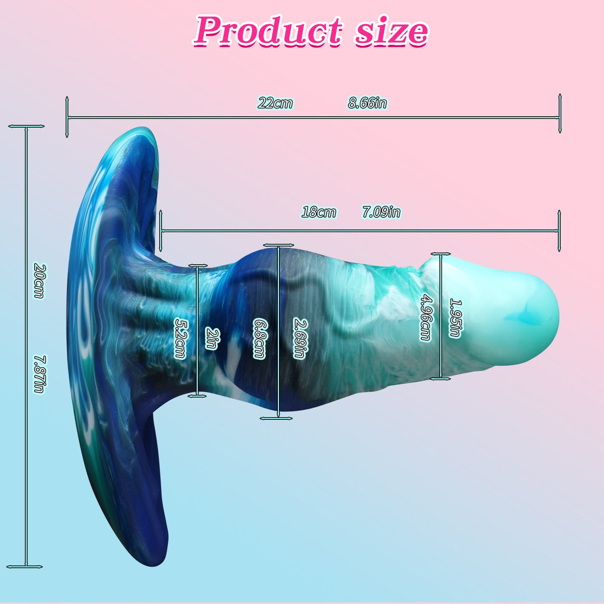 Fantasy knot ombre silicone butt plug set