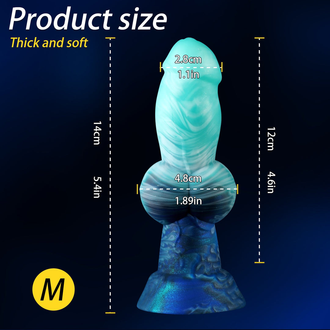 6 Inch Green Silicone Dog Knotted Large Butt Plug