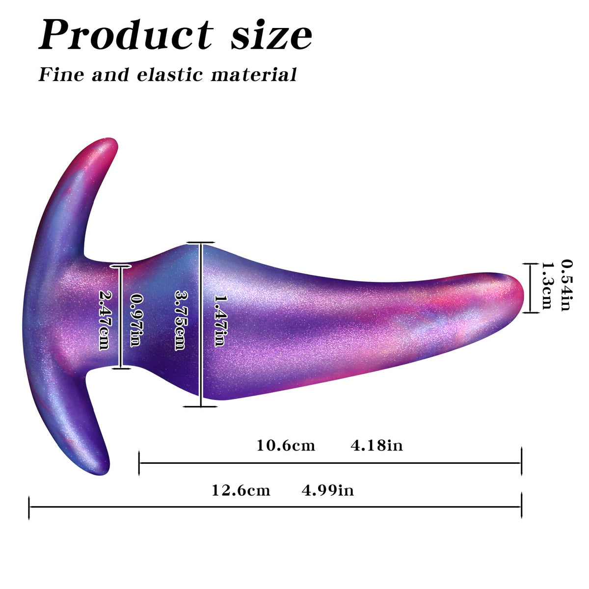 Gradient color wearable silicone butt plug