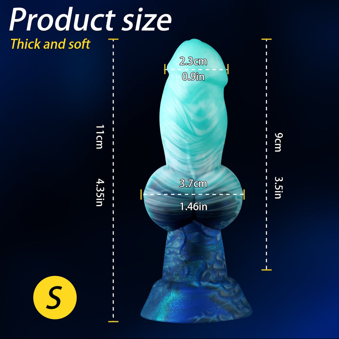 6 Inch Green Silicone Dog Knotted Large Butt Plug