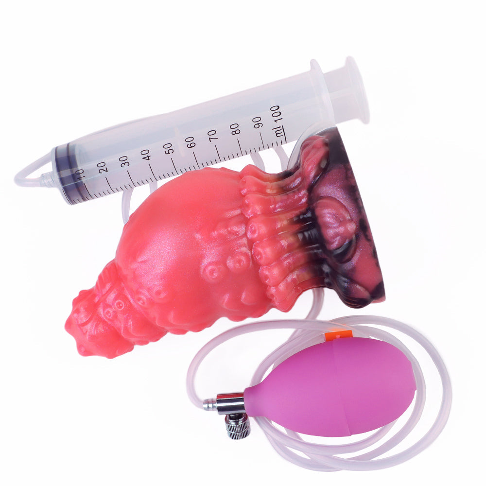 Conical octopus monster inflatable butt plug