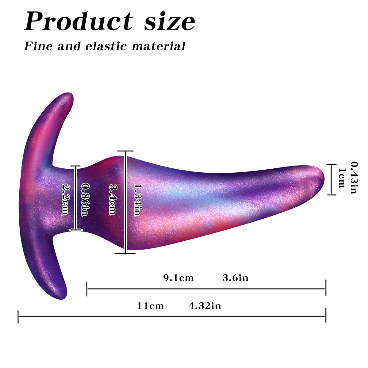 Gradient color wearable silicone butt plug
