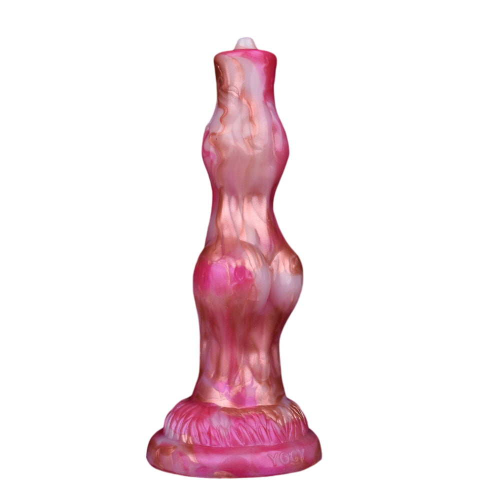 8 inch double knot vibrating strap on dildo