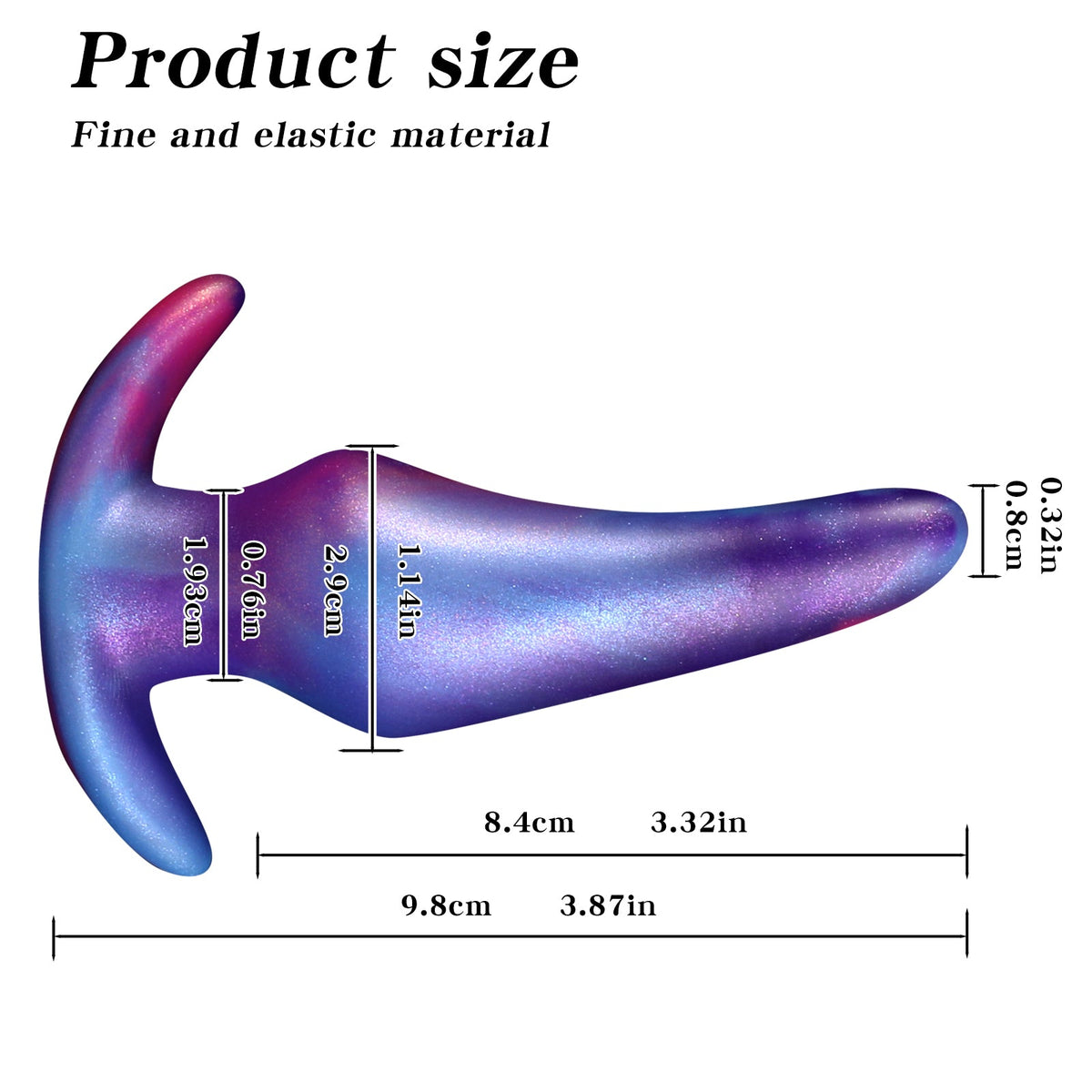 Gradient color wearable silicone butt plug