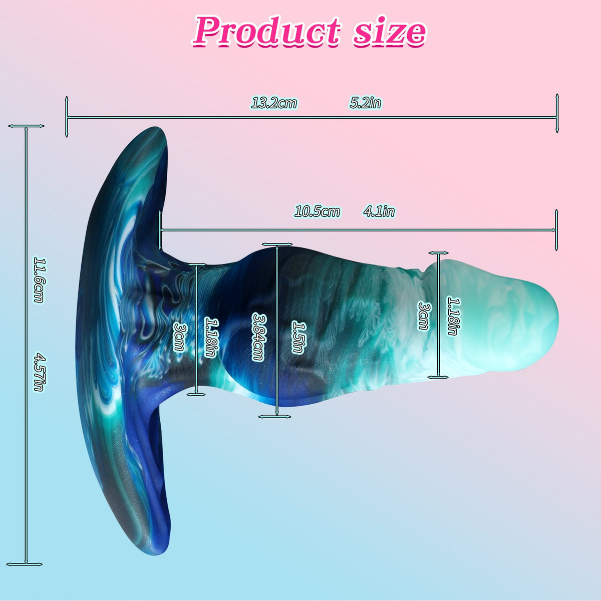 Fantasy knot ombre silicone butt plug set