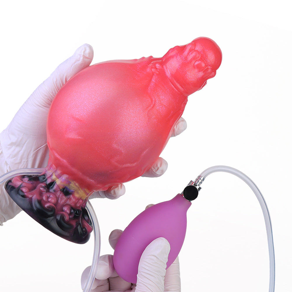 Red dragon cum inflatable butt plug