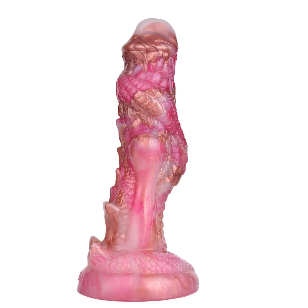 Pink remote control vibraing dragon dildo