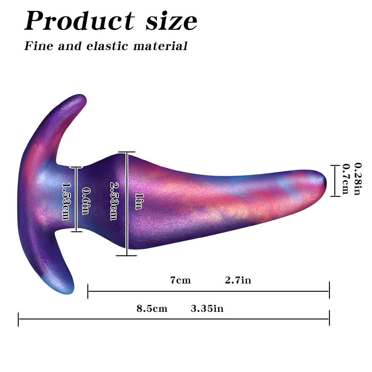 Gradient color wearable silicone butt plug