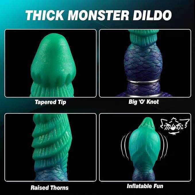 Thick monster dragon knot inflatablebutt plug