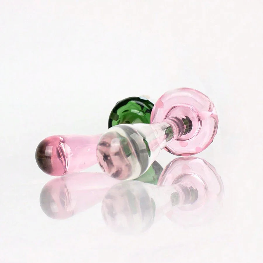 Mushroom 5 Inch Small Glass Butt Plug