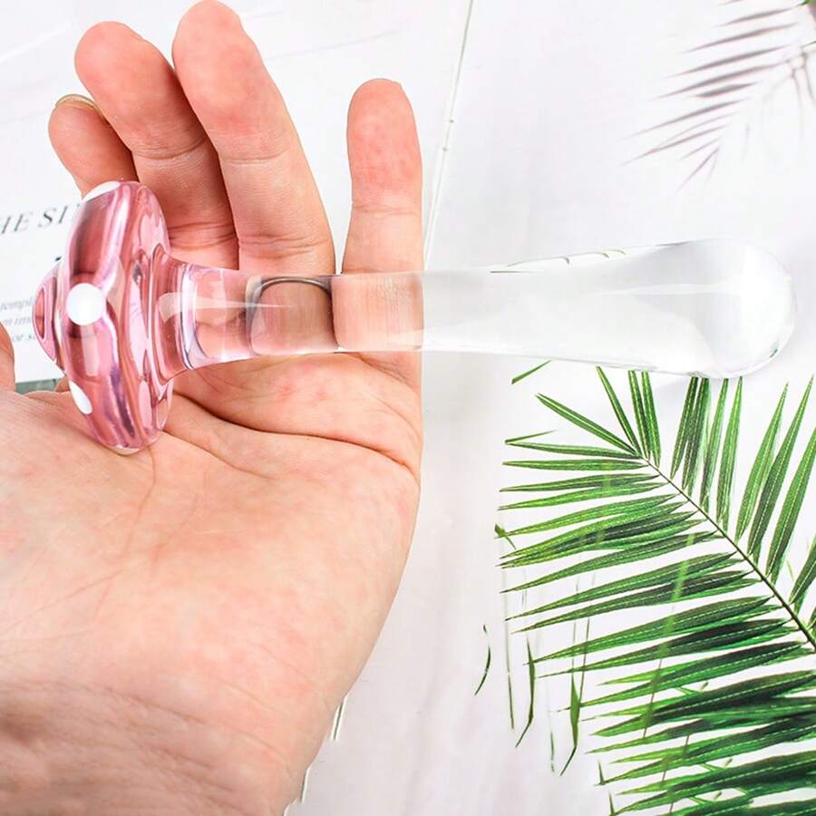 Mushroom 5 Inch Small Glass Butt Plug
