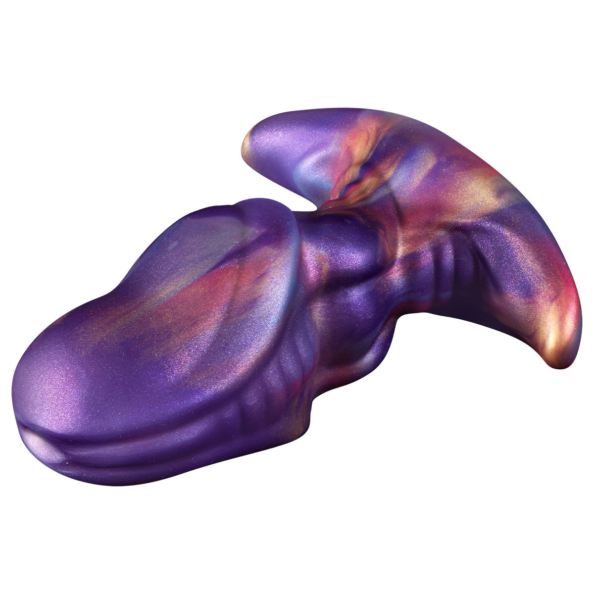 Colorful smooth penis head silicone butt plug