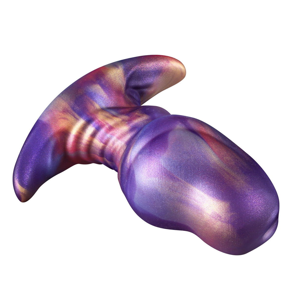 Colorful smooth penis head silicone butt plug