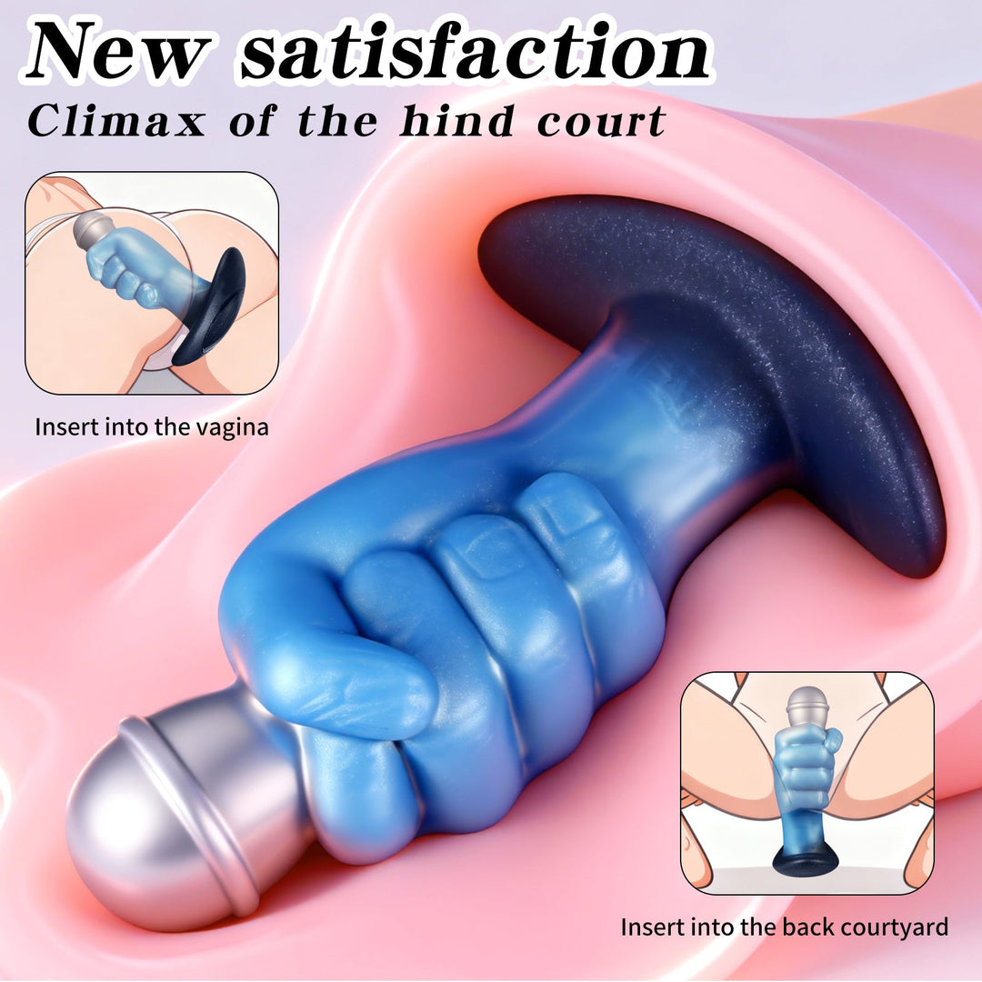 Blue Fist Microphone Silicone Butt Plug Sets