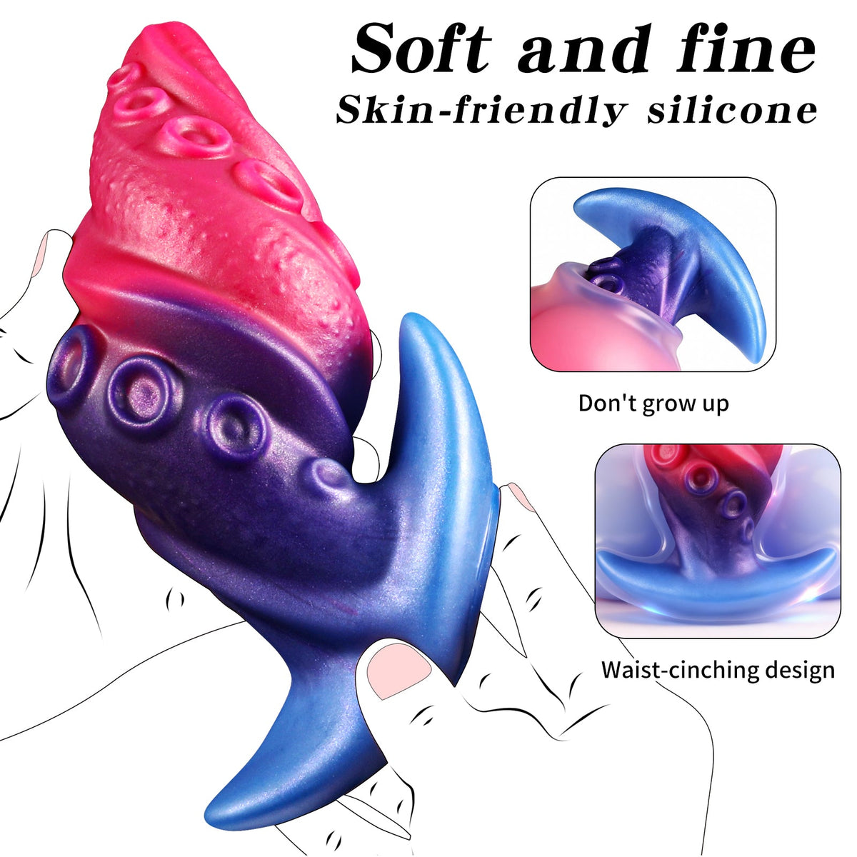 Fantasy tentacle silicone butt plug sets