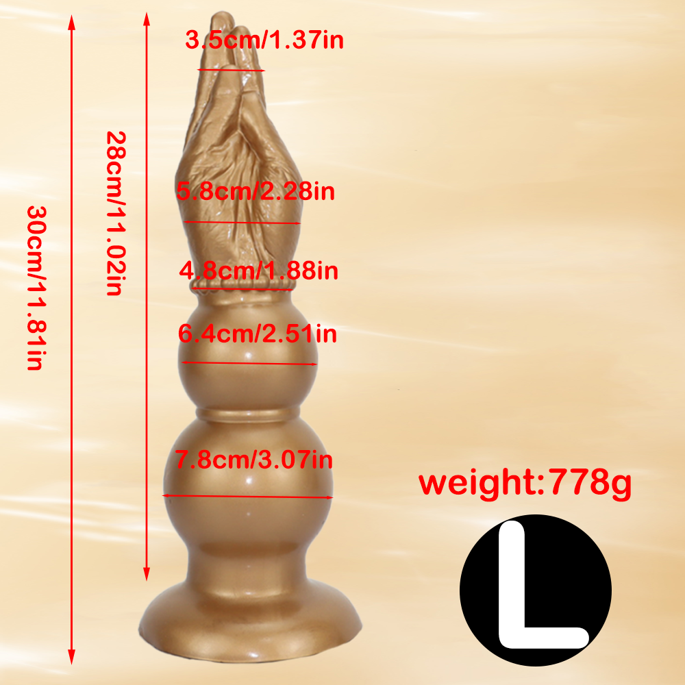 11 inch double knot hand fist butt plug