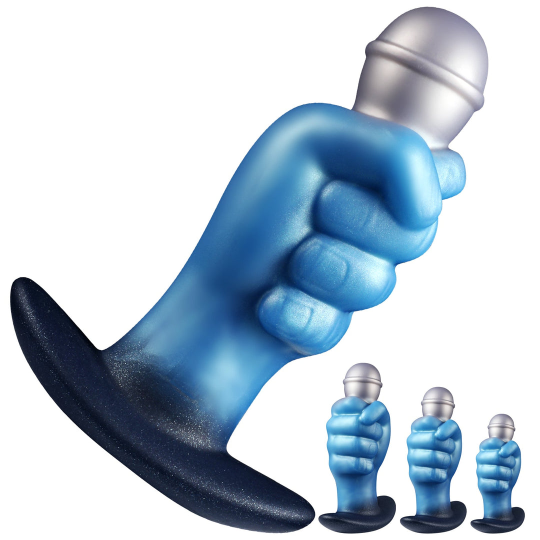 Blue Fist Microphone Silicone Butt Plug Sets