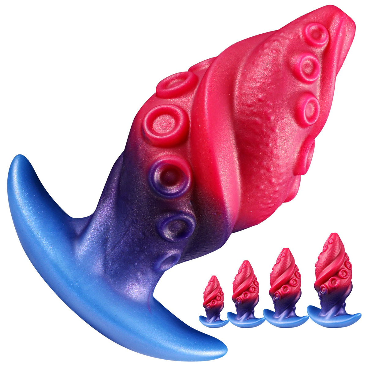 Fantasy tentacle silicone butt plug sets
