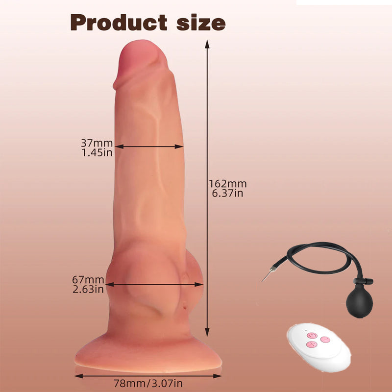 Silicone Inflatable Vibrating Butt Plug