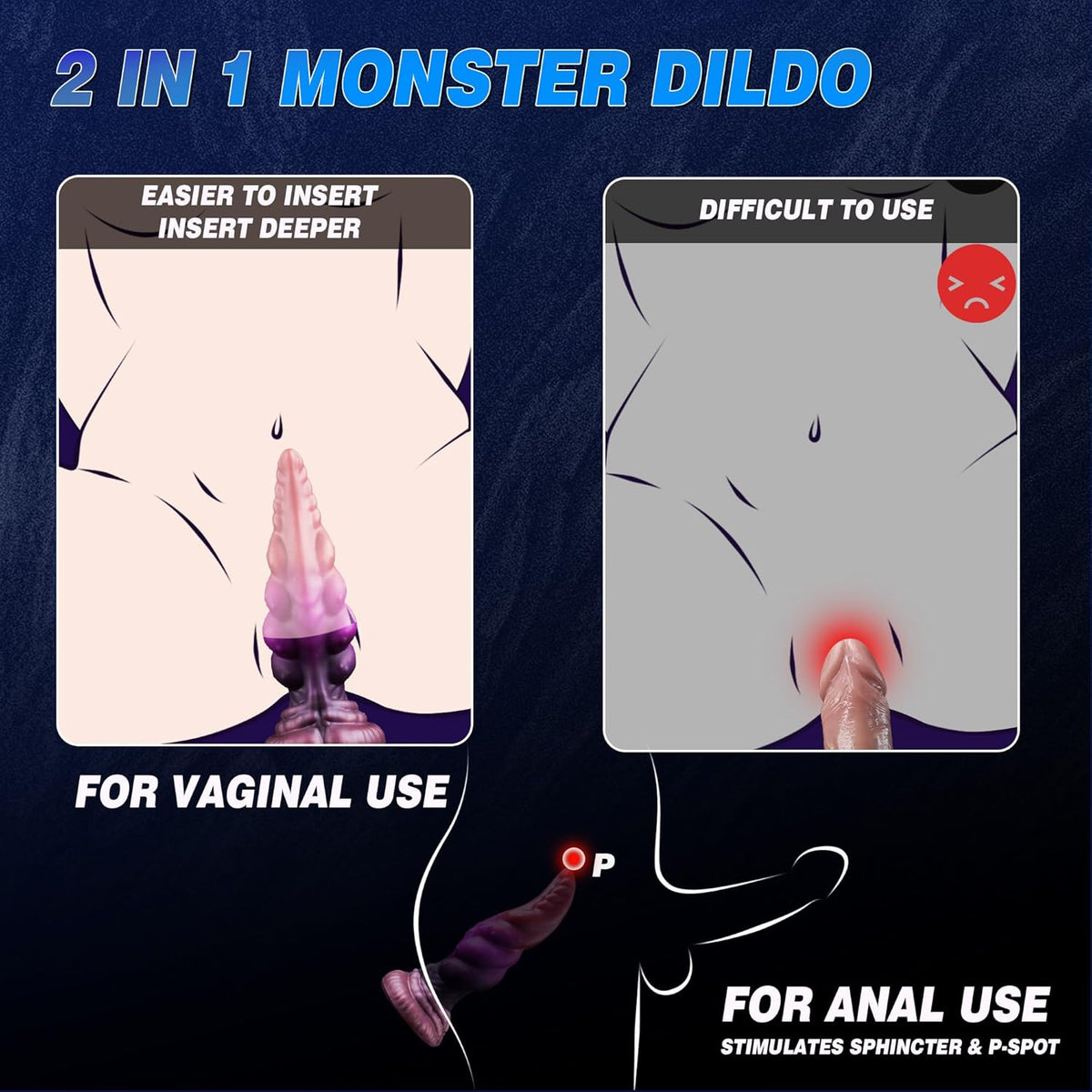 8 inch tapered head large butt plug