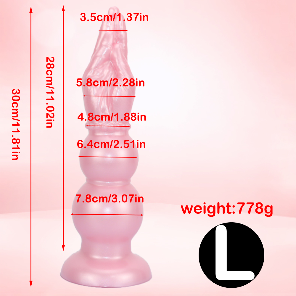 11 Inch Double Knot Hand Fist Butt Plug